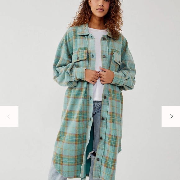 EUC Oversized Plaid Shirt Jacket - Picture 1 of 3